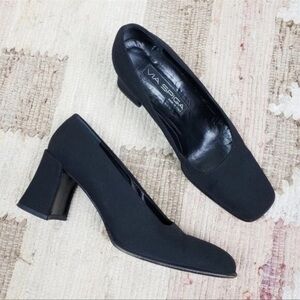 VIA SPIGA Vintage Y2K 90s Style Pump Heel Shoes in Black size 8.5M Women's